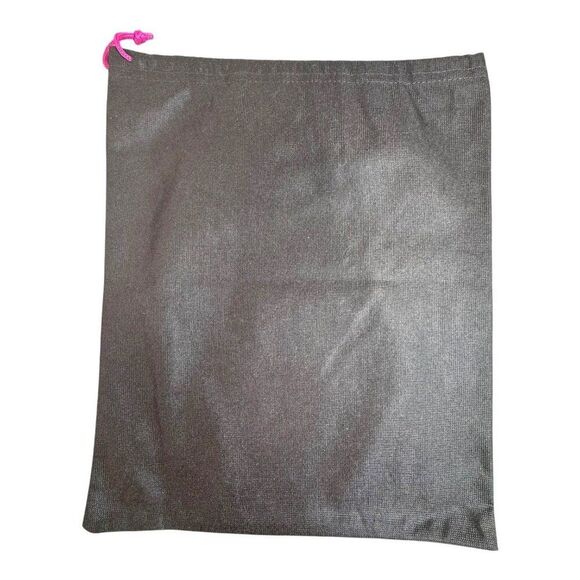 Kate Spade Black Dust Bag w Pink Drawstring Gold Foil Text Purse Handbag Storage - Picture 3 of 5